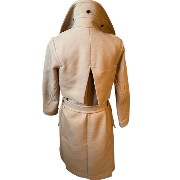 RAG & BONE AMBER Wool Blend Stylish Tan Long Coat - Picture 11 of 16